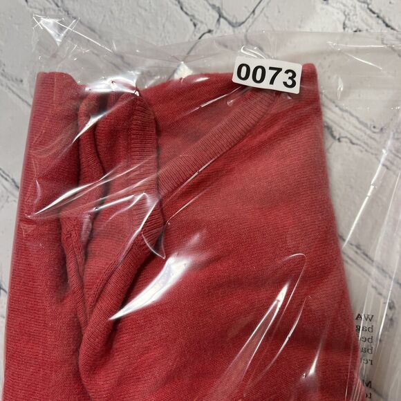 J Crew Sweater Men Large Red Cotton Cashmere Blend V Neck Knit Long Sleeve JCREW - Picture 11 of 11